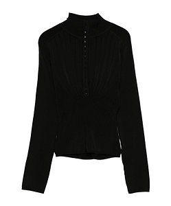 Mugler Ribbed Knit Top