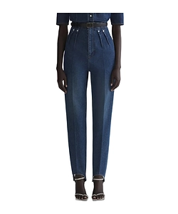 Mugler Denim Cigarette Stirrup Trousers