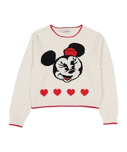 Monnalisa Minnie Mouse Inlaid Jumper
