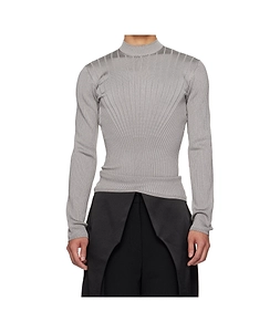 Ribbed Long-Sleeve Sweater