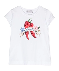 Monnalisa Graphic-Printed Crewneck T-Shirt