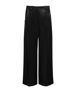 Shiny Wool Slouch Pants