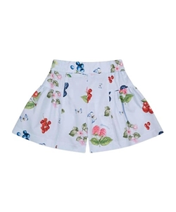 Monnalisa Fruit Print Poplin Shorts