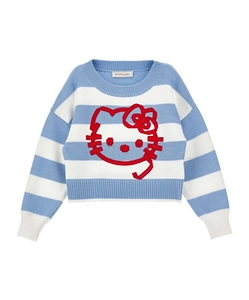 Monnalisa Hello Kitty Intarsia Crewneck Knitted Jumper