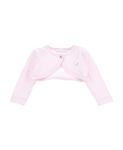 Rhinestone-Logo Cropped Cardigan