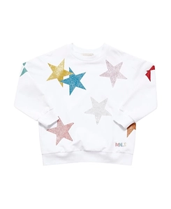 Star Embellished Cotton Hoodie