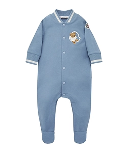 Embroidered Teddy Bear Cotton Baby Grow