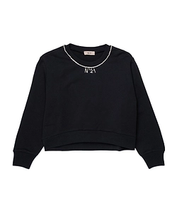 N°21 Kids Logo Embellished Sweatshirt
