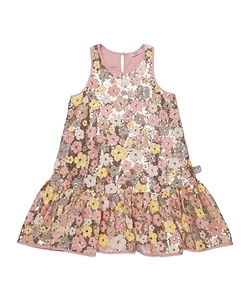 N°21 Kids Sequin Floral Sleeveless Dress