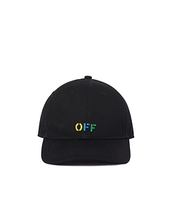 Off-White Kids Logo Rainbow Curved Peak Baseball Cap