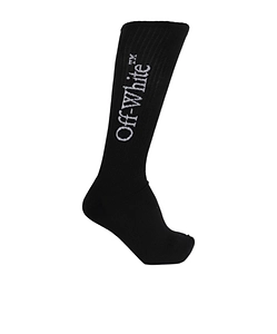 Off-White Logo Intarsia Ribbed Socks