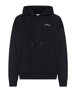 Off-White Logo Printed Drawstring Hoodie
