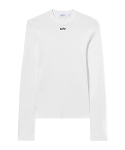 Off-White Off Stamp Ribbed Knitted Top