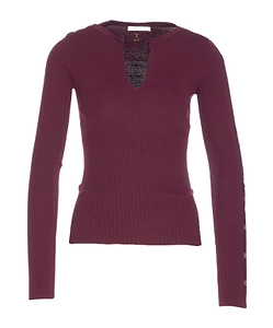 Patrizia Pepe Button-Shoulder Knitwear