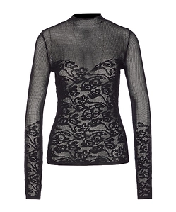 Patrizia Pepe Embroidered Mesh Knitwear