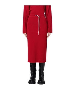 Patrizia Pepe Drawstring Knitted Skirt