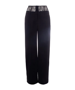Patrizia Pepe Lace Waist Palazzo Pants