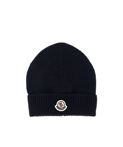 Moncler Enfant Logo Patch Beanie