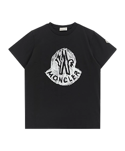 Moncler Enfant Logo Printed Crewneck T-Shirt