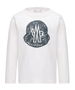 Moncler Enfant Logo Printed Crewneck T-Shirt