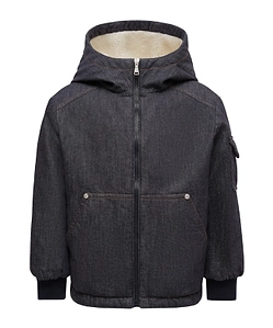 Moncler Enfant Nicolau Denim Hooded Down Jacket