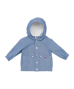 Moncler Enfant Chambray Hooded Jacket