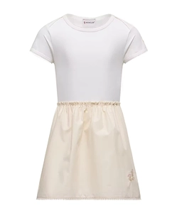 Moncler Enfant Short Sleeve Logo Patch Dress