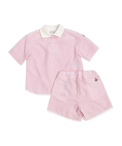Moncler Enfant Striped Shirt Shorts Set