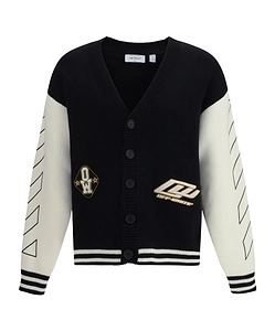 Off-White Star Logo Diagonal Varsity Cardigan