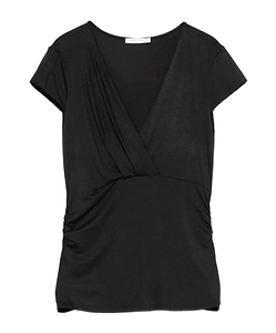 V-Neck Draped Modal T-Shirt