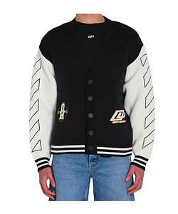 Off-White Varsity Stripe Cardigan