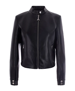Patrizia Pepe Long-Sleeved Zipped Biker Jacket