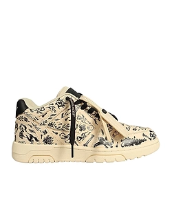 Out Of Office Graphic-Print Leather Sneakers