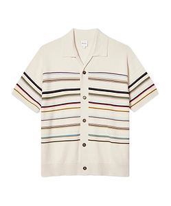 Short-Sleeved Shirt Identical Striped