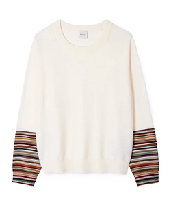 Paul Smith Signature Stripe Cuff Crewneck Jumper