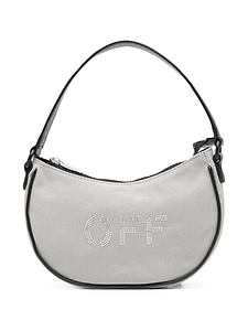 Embellished-Logo Shoulder Bag