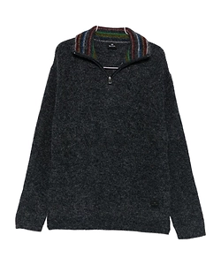 Ps Paul Smith Half-Zip Striped-Collar Jumper