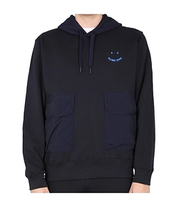 Ps Paul Smith Ps Happy Logo Embroidered Drawstring Hoodie