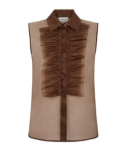 P.A.R.O.S.H. Shake Ruffled Sleeveless Shirt