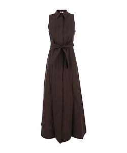 Sleeveless Belted Dress