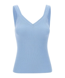 Fine-Ribbed Tank Top