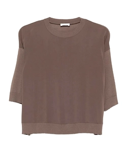 Peserico Knitted Panelled Jumper