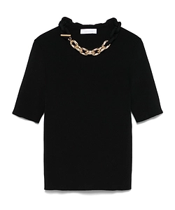 Paco Rabanne Chain Link-Detailed Crewneck Top