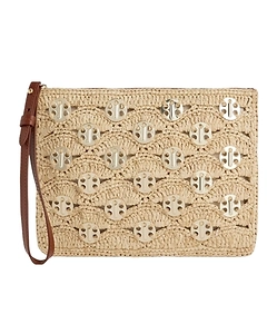 Rabanne Lurex-Detailed Zipped Clutch Bag