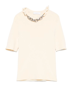 Paco Rabanne Chain Link-Detailed Crewneck Top
