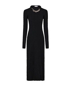 Paco Rabanne Chain Detail Knitted Long Dress