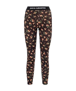 Paco Rabanne Floral Printed Leggings