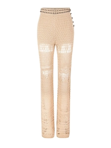 Paco Rabanne Flared Knitted Trousers