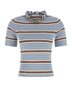 Paco Rabanne Chain Striped T-Shirt