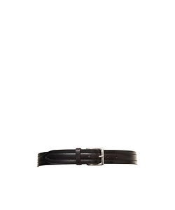 Leather Belt With Raised Seams